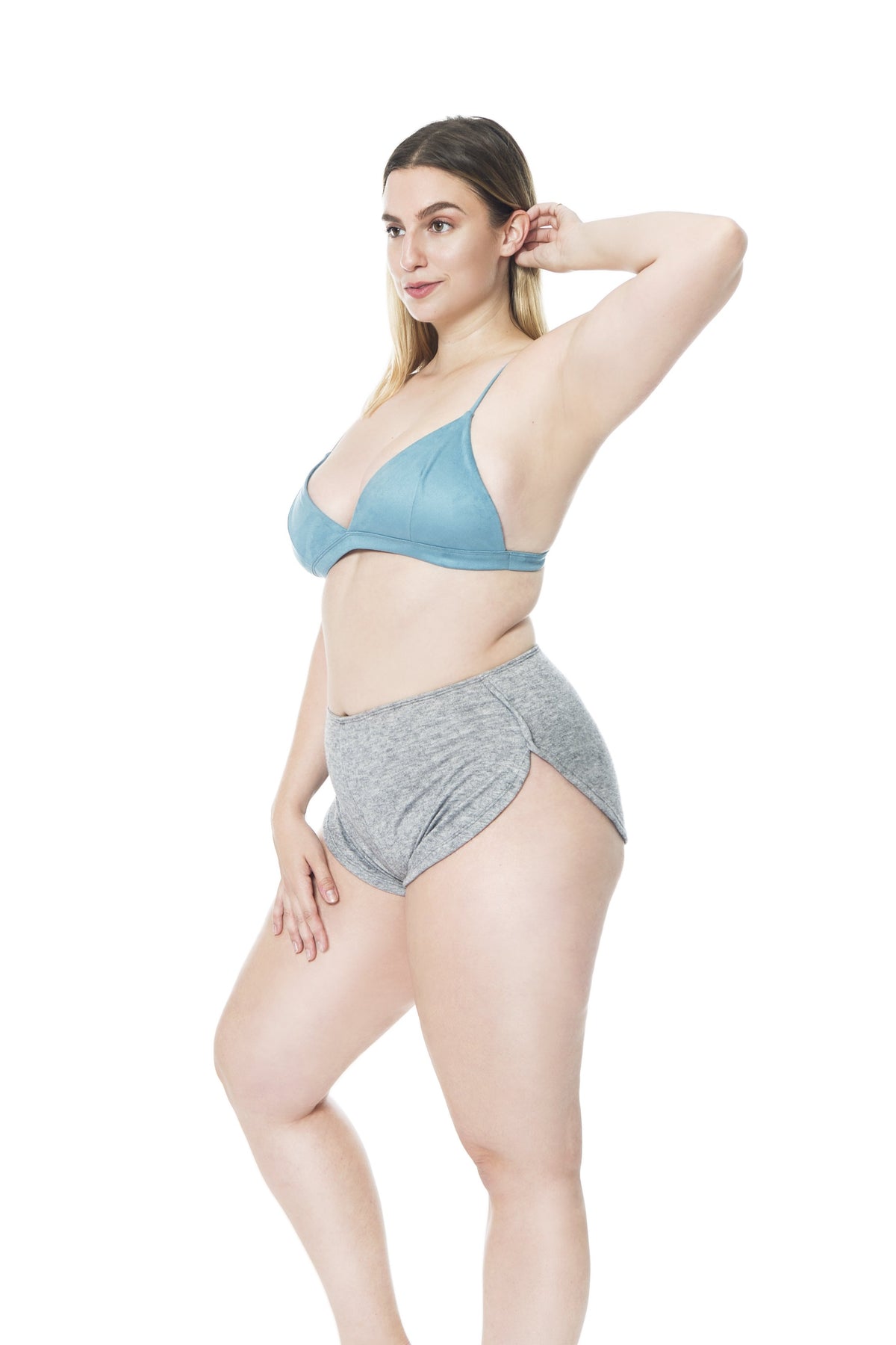 Hana Shorty Teal Grey